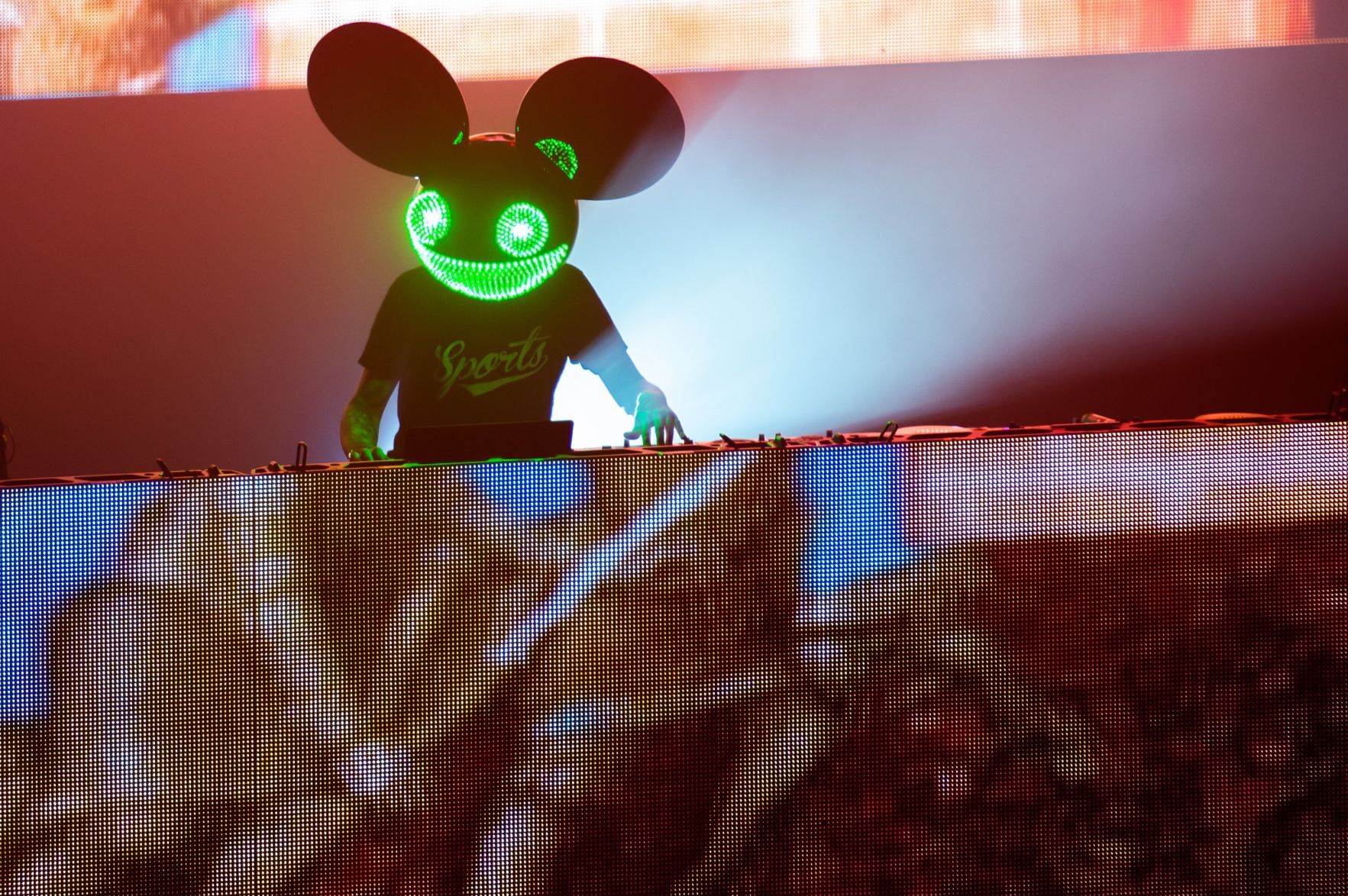 Deadmau5 performs at the Factory's grand opening